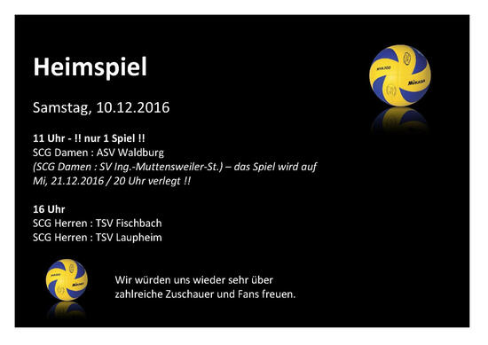 Heimspiel 10.12.2016