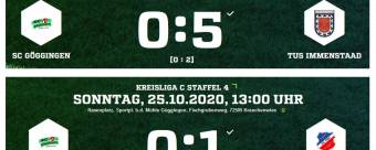 Fußball aktuell - Ergenisse vom 25.10.2020