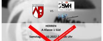 Volleyball aktuell - Heimspiel am 12.02.2022 - Änderung !!!
